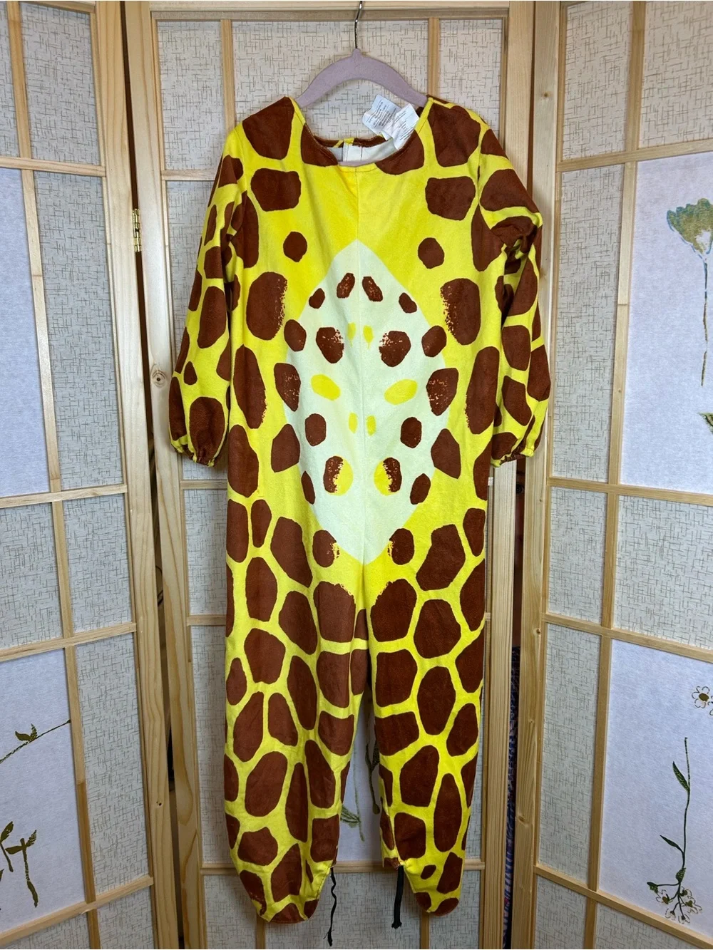 Giraffe Kids Costume - Yellow and Brown Plush Onesie plus plushie head piece